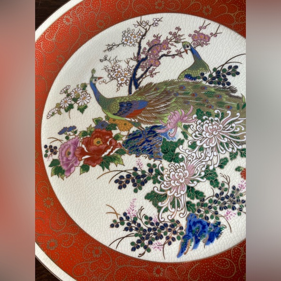 Vintage Satsuma Peacock Plate - Picture 2 of 5